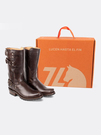 Biker Boot Track Sole Olmeca Brown Style 1805