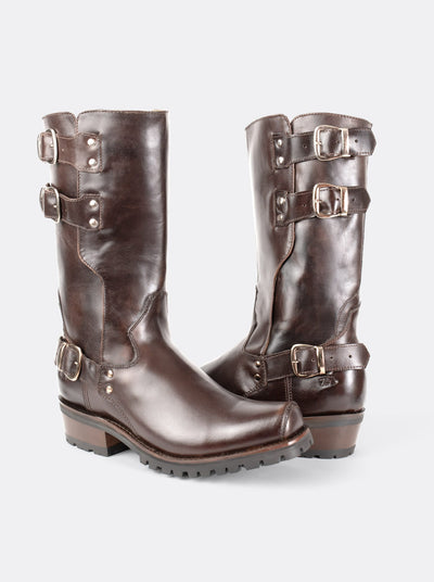 Biker Boot Track Sole Olmeca Brown Style 1805