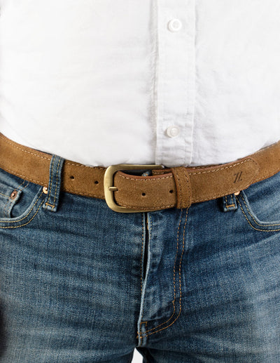 Thin Bull Fight Belt, Ochre, Style 12