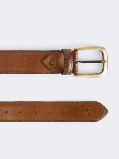 Thin Bull Fight Belt, Ochre, Style 12