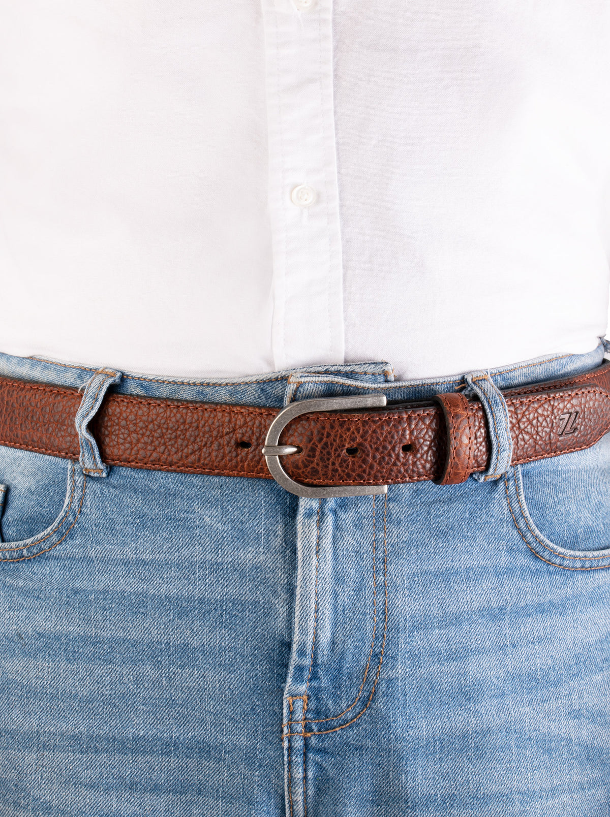 Thin Bull Fight Belt, Ochre, Style 12