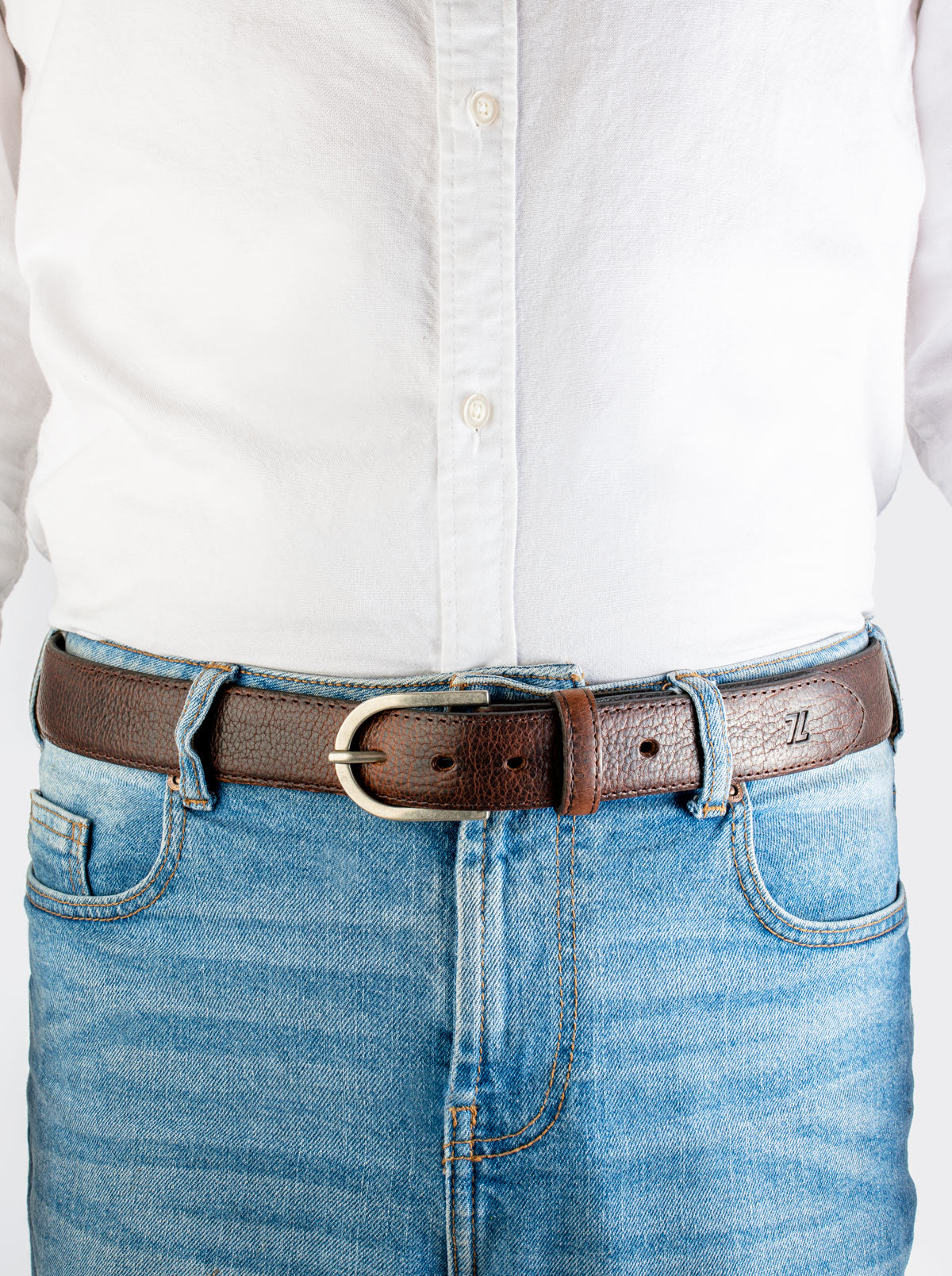 Thin Bull Fight Belt, Ochre, Style 12
