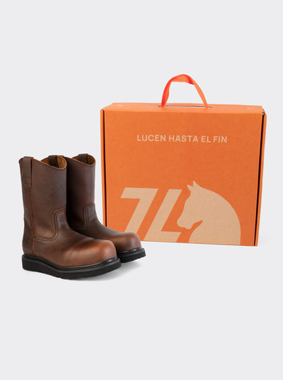 Bota Wellington de Trabajo Con Casco y Suela Ligera Bull Fight Ocre Estilo 2222