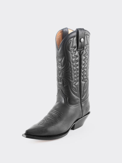 Bota Vaquera Siete Leguas Tacon Cubano Montana Negro Est. 1041