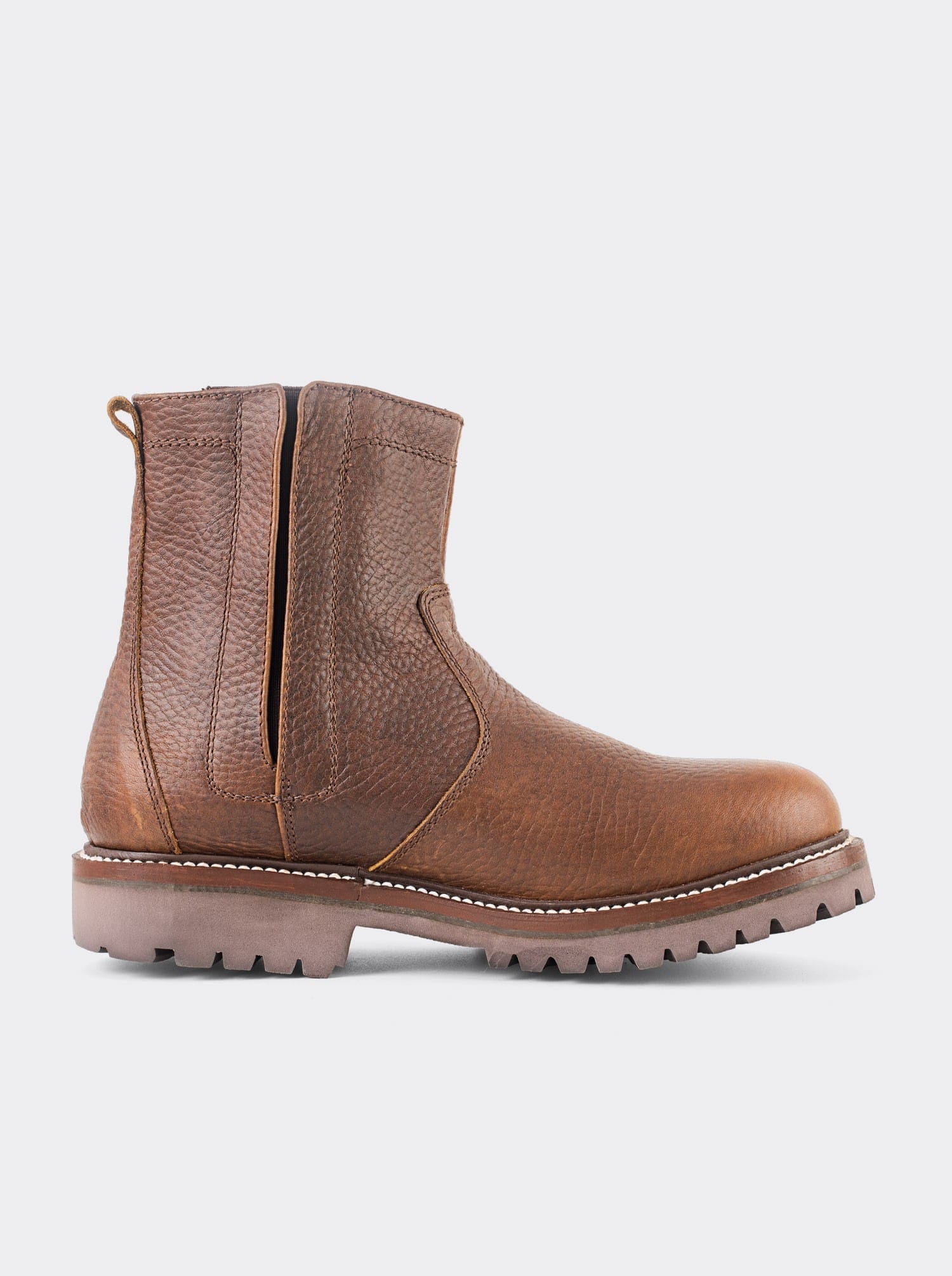 Siete Leguas Work Boot with Elastic Side Panels, Bull Fight, Ochre