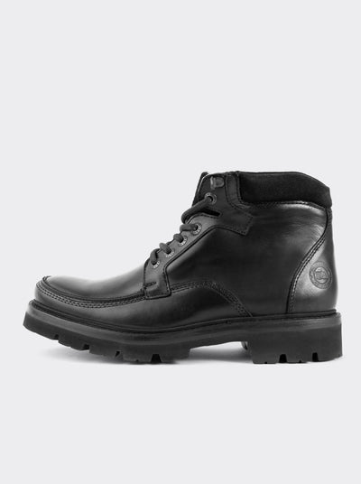 Men's Haiker Dress Moc Toe Leather Boot with Extra Light  Sole Olmeca Brown Style 2705