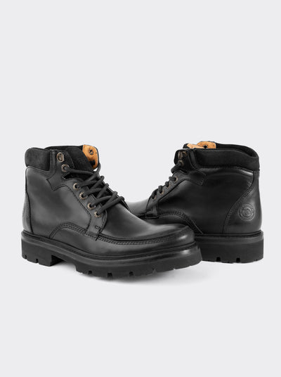 Men's Haiker Dress Moc Toe Leather Boot with Extra Light  Sole Olmeca Brown Style 2705