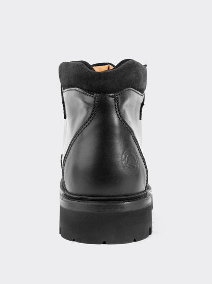 Bota Haiker de Vestir Moc Toe de Piel con Suela Extra Ligera Olmeca Negro estilo 2705