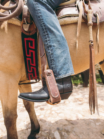 Bota Vaquera Siete Leguas Tacon Cubano Montana Negro Est. 1041