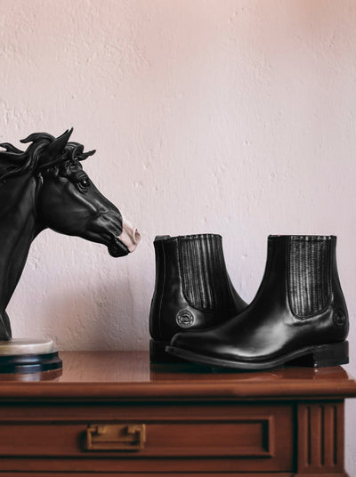 Botin Charro Siete Leguas Piel Borrego Negro Est. 6000