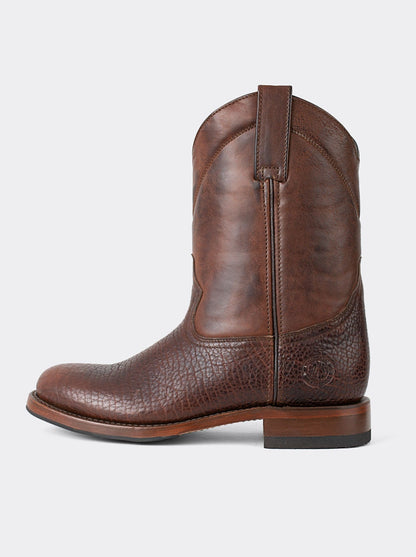 Bota Roper con Suela Doble Vida Antiderrapante Bisonte Americano Dark Brown Estilo 1000