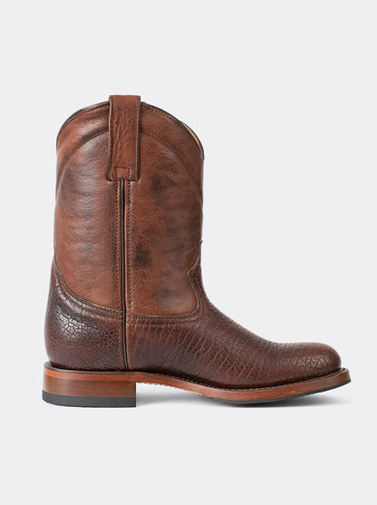 Bota de Bisonte Americano tipo Roper Siete Leguas Antiderrapante Dark Brown Est. 1000