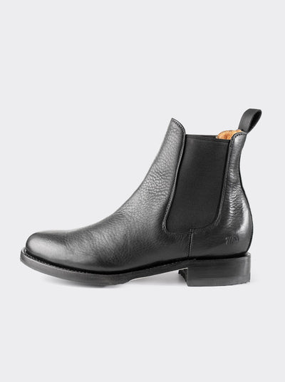 Men’s Leather Chelsea Boot with Slip-Resistant Sole Black Montana Style 6206