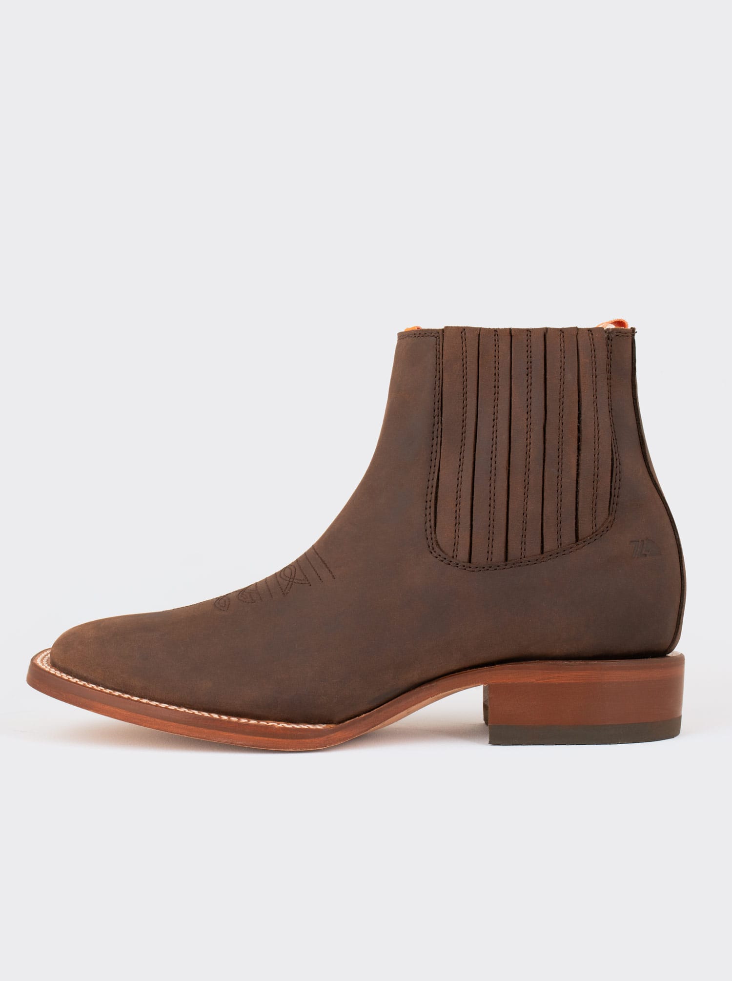 Men's Leather Rodeo Boot with Leather Sole Brown Crazy Color Style 3601