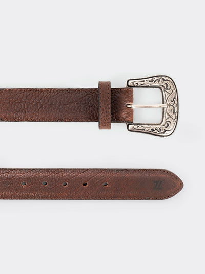 Cinturón Vaquero Bisonte Dark Brown Estilo 13