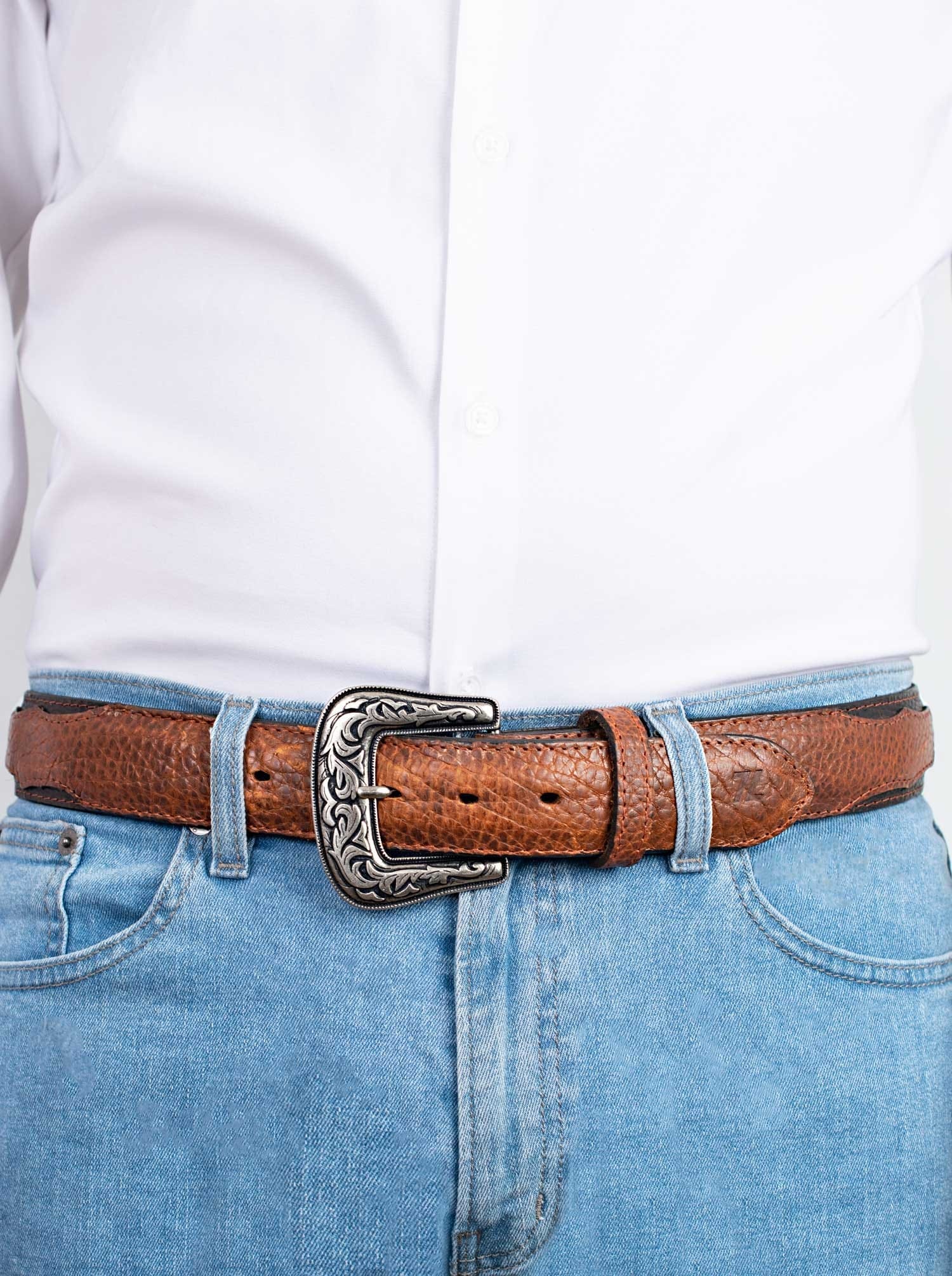 Cinturón Vaquero Bisonte Whiskey / Est. 13