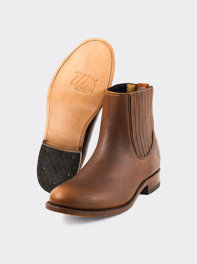 Men's Leather Charro Western Boot Ocher Bull Fight Color style 6000