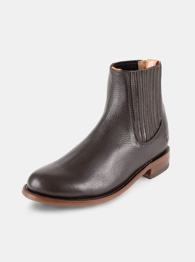 Rainbow Choco Leather Sole Charro Booties Style 6000
