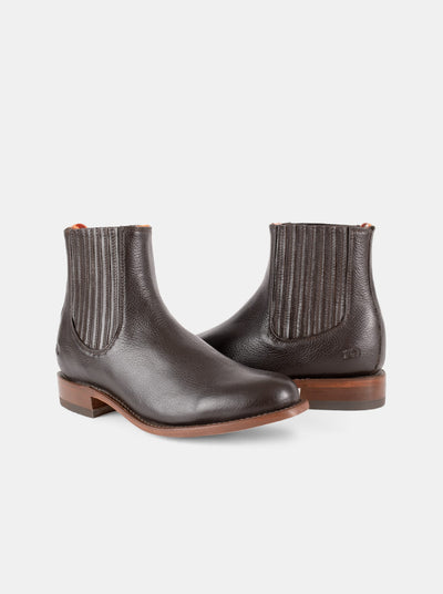 Rainbow Choco Leather Sole Charro Booties Style 6000