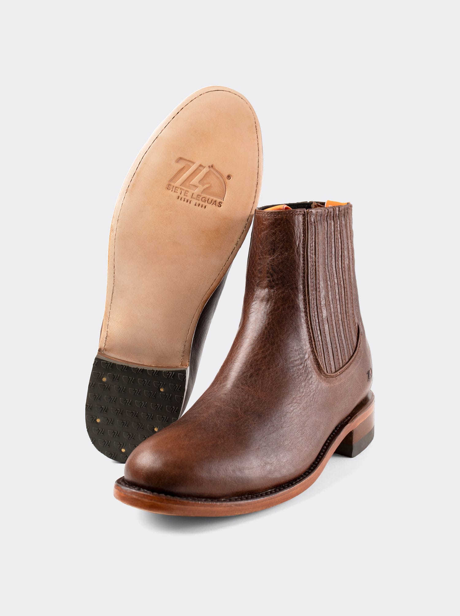 Men's Leather Charro Western Boot Whiskey Paddock Color style 6000