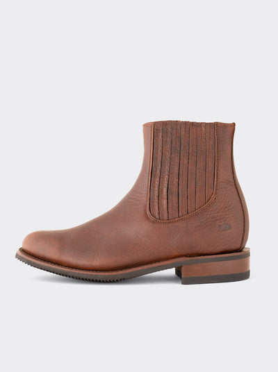 Men's Leather Charro Western Slip Resistant Boot Ocher Bull Fight Color style 6000