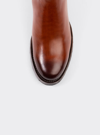 Botín Chelsea con Suela de Hule Corzo Miel Estilo 6206