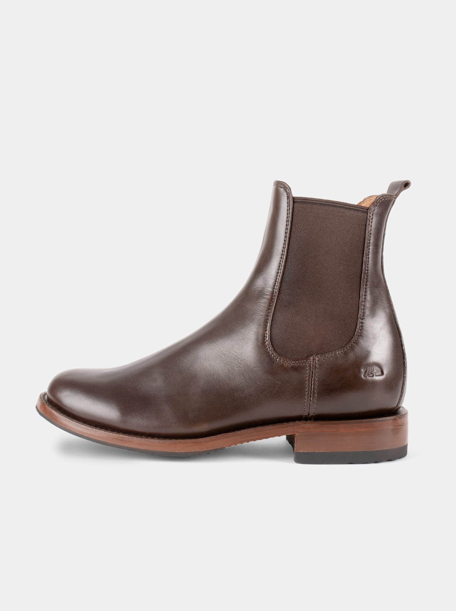 Men's Leather Chelsea Boot with Slip-Resistant Sole Brown Olmeca Style 6206
