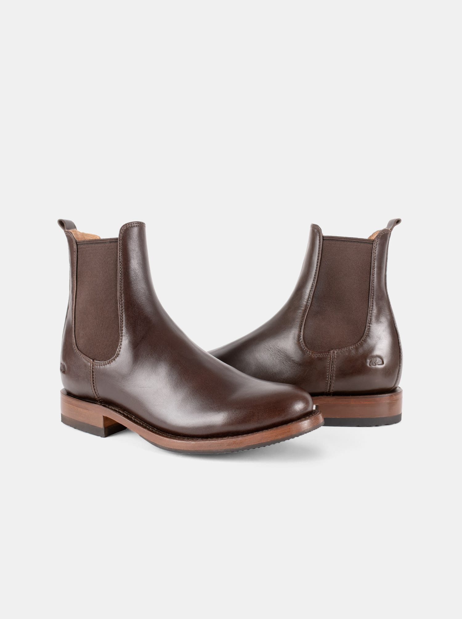 Men's Leather Chelsea Boot with Slip-Resistant Sole Brown Olmeca Style 6206