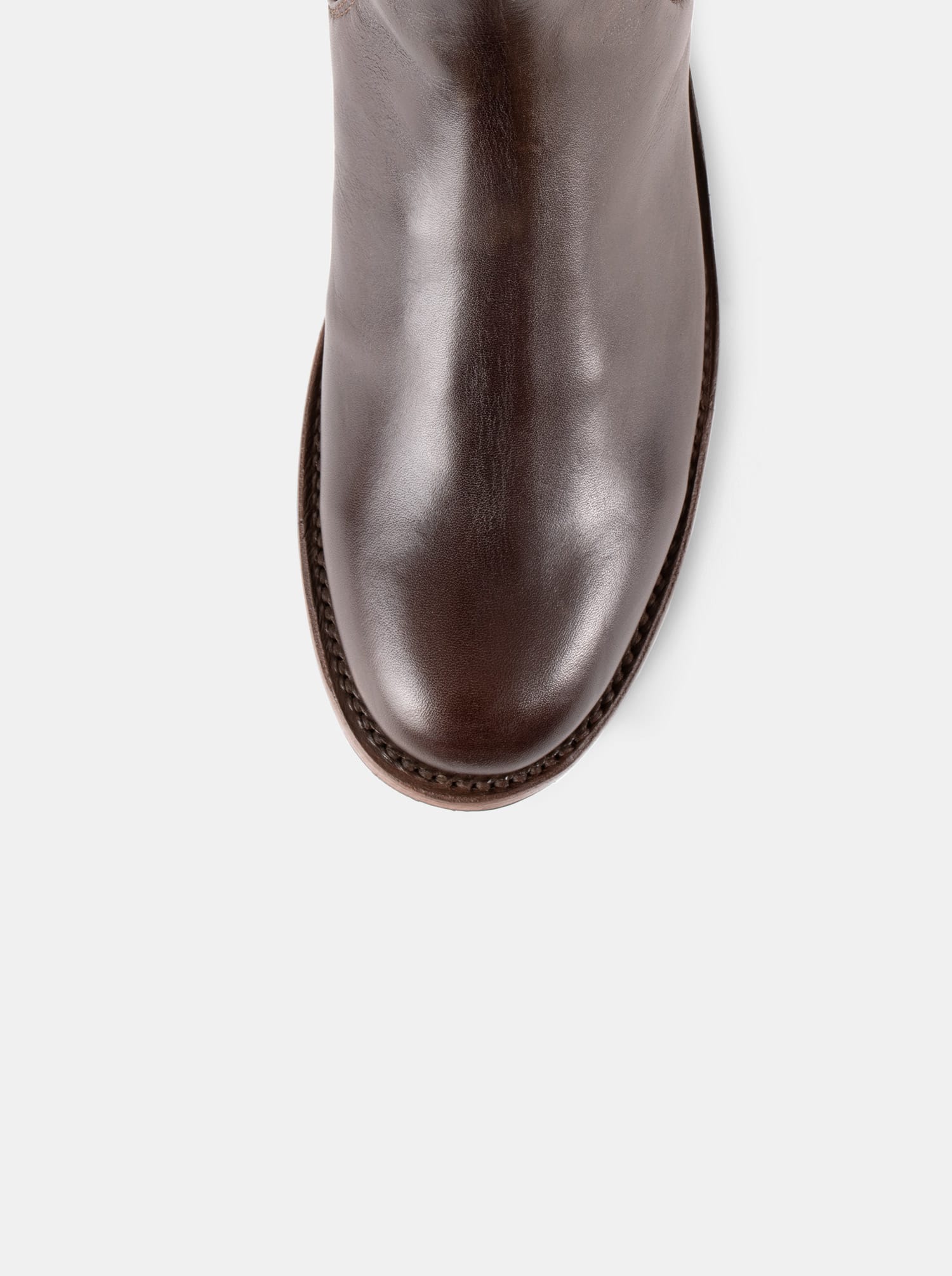 Men's Leather Chelsea Boot with Slip-Resistant Sole Brown Olmeca Style 6206