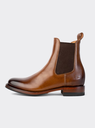 Men’s Leather Chelsea Boot with Slip-Resistant Sole Black Montana Style 6206