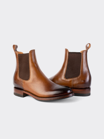 Men’s Leather Chelsea Boot with Slip-Resistant Sole Black Montana Style 6206