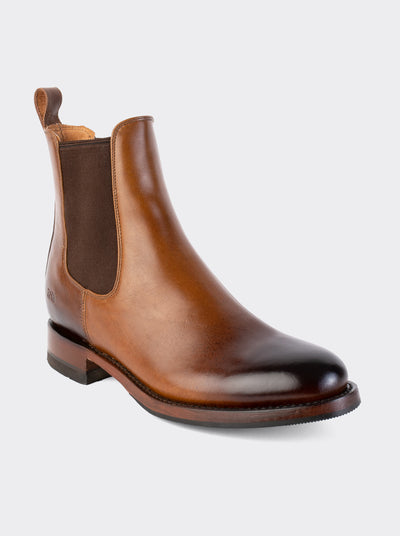 Men’s Leather Chelsea Boot with Slip-Resistant Sole Black Montana Style 6206