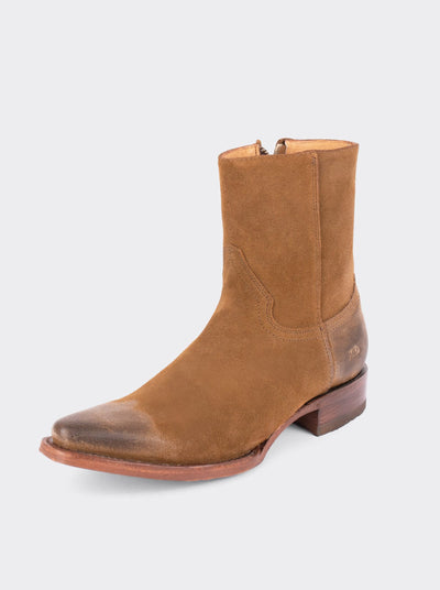 Cowboy Ankle Boot with Zipper Suede Ginger Style 6207