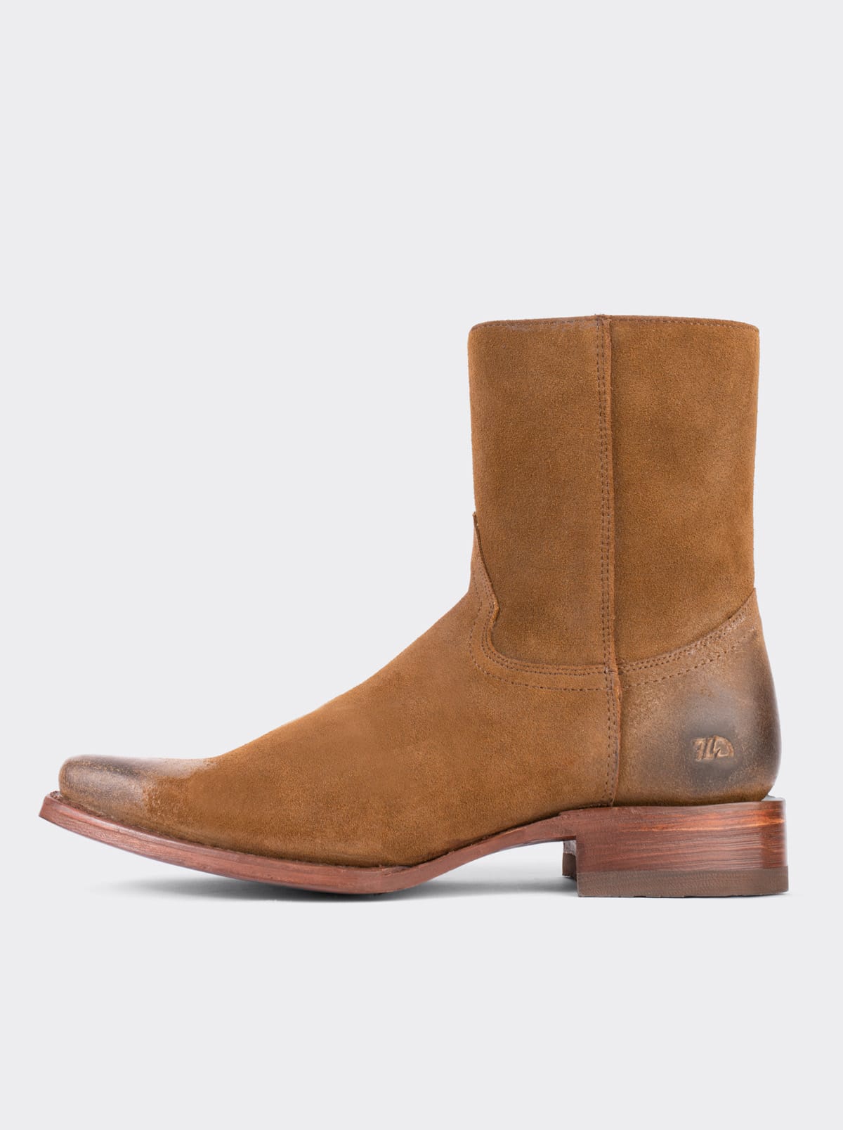 Botín Vaquero Puntal con Cierre Gamuza Ginger estilo 6207