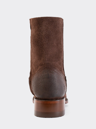 Cowboy Ankle Boot with Zipper Suede Ginger Style 6207