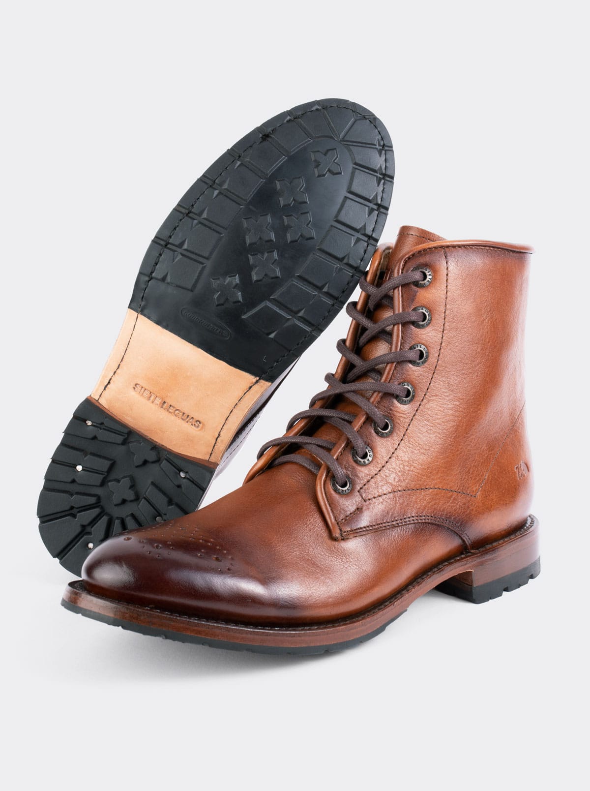 Dress Boot with Double Life Sole, Track Challenger, Mahogany, Style 6303