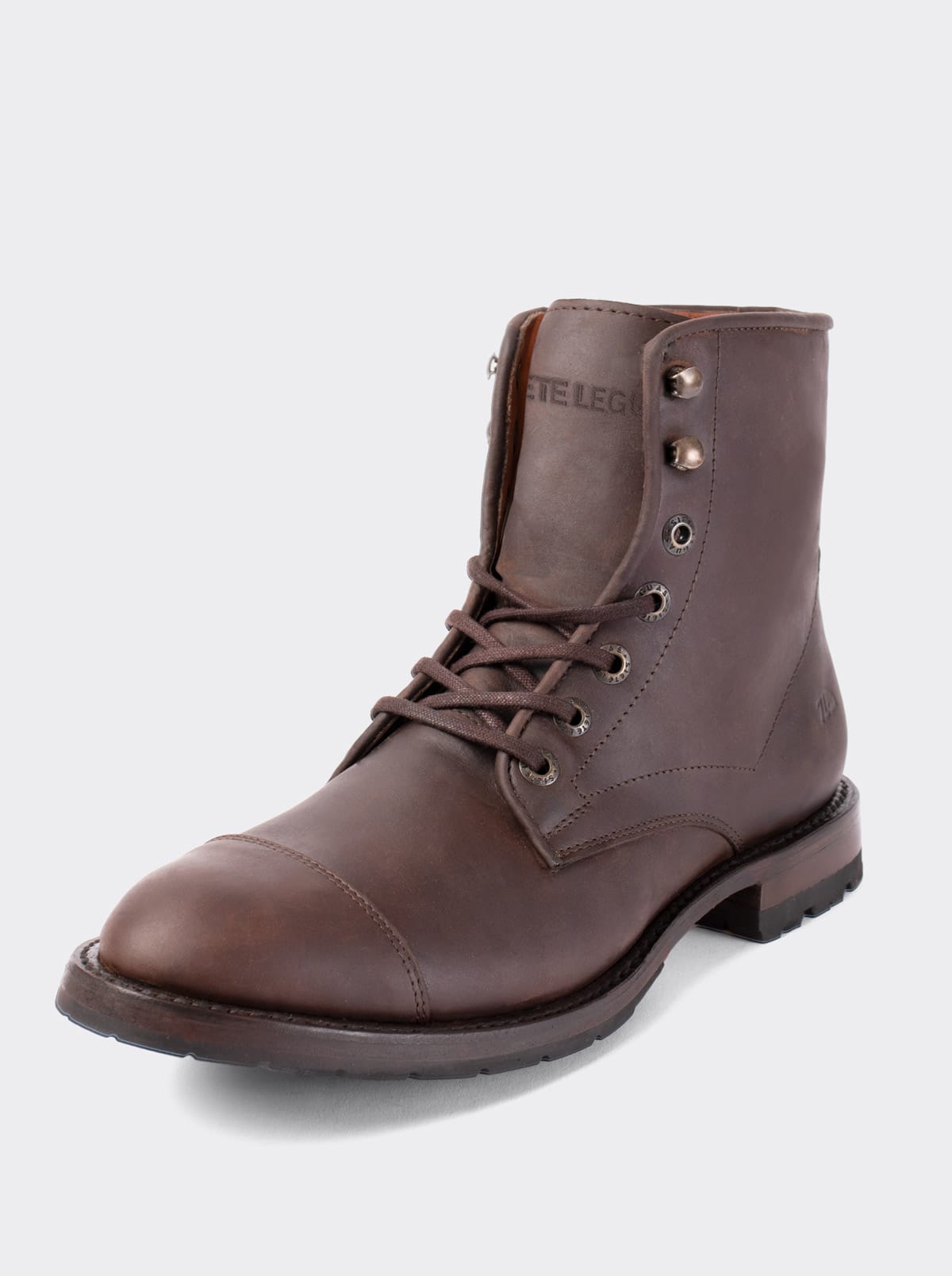 Cap Toe Ankle Boot with Double Life Sole Crazy Café Style 6304