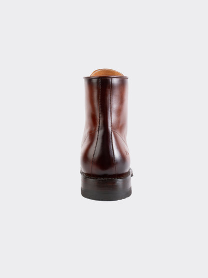 Cap Toe Ankle Boot with Double Life Sole Crazy Café Style 6304