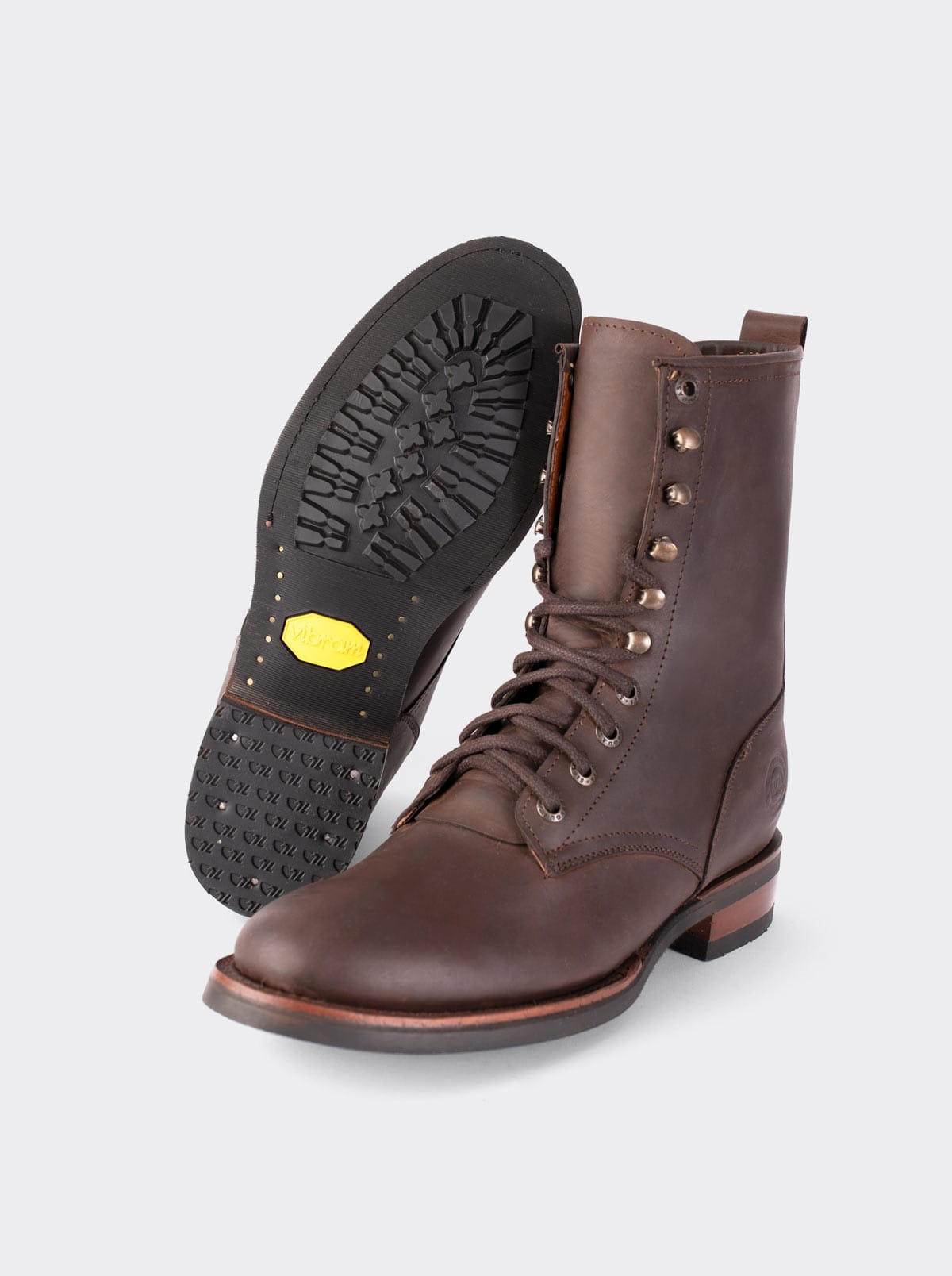 Botín Vaquero Lacer Suela Vibram Resistente a Aceites Crazy Cafe Estilo 6309