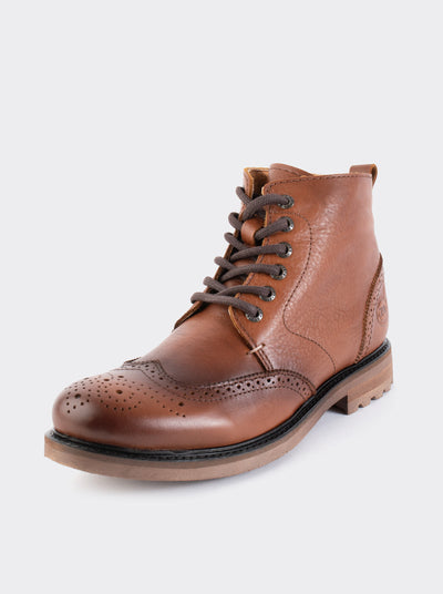 Wingtip Lace-Up Boot in Challenger Caoba Style 7001