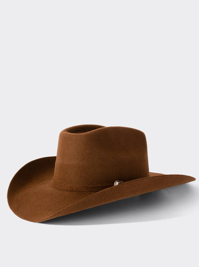 Sombrero Vaquero Unisex Estilo Texana 8 Segundos Lana Tabaco