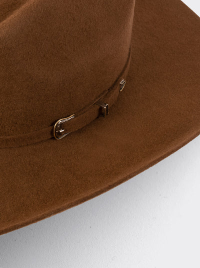 Sombrero Vaquero Unisex Estilo Texana 8 Segundos Lana Tabaco