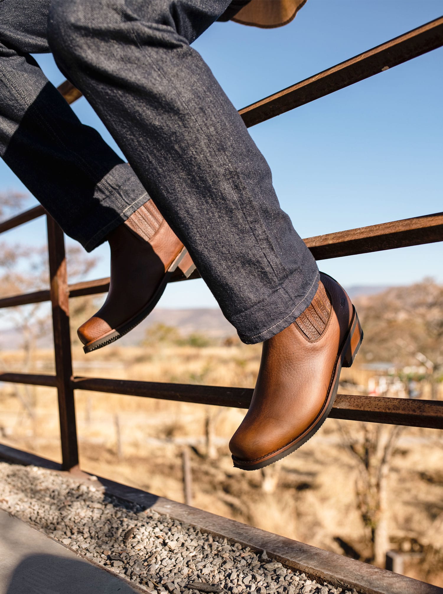 Charro Pork Trunk Bootie with Slip-Resistant Sole Crazy Brown Style 3603 (copy)