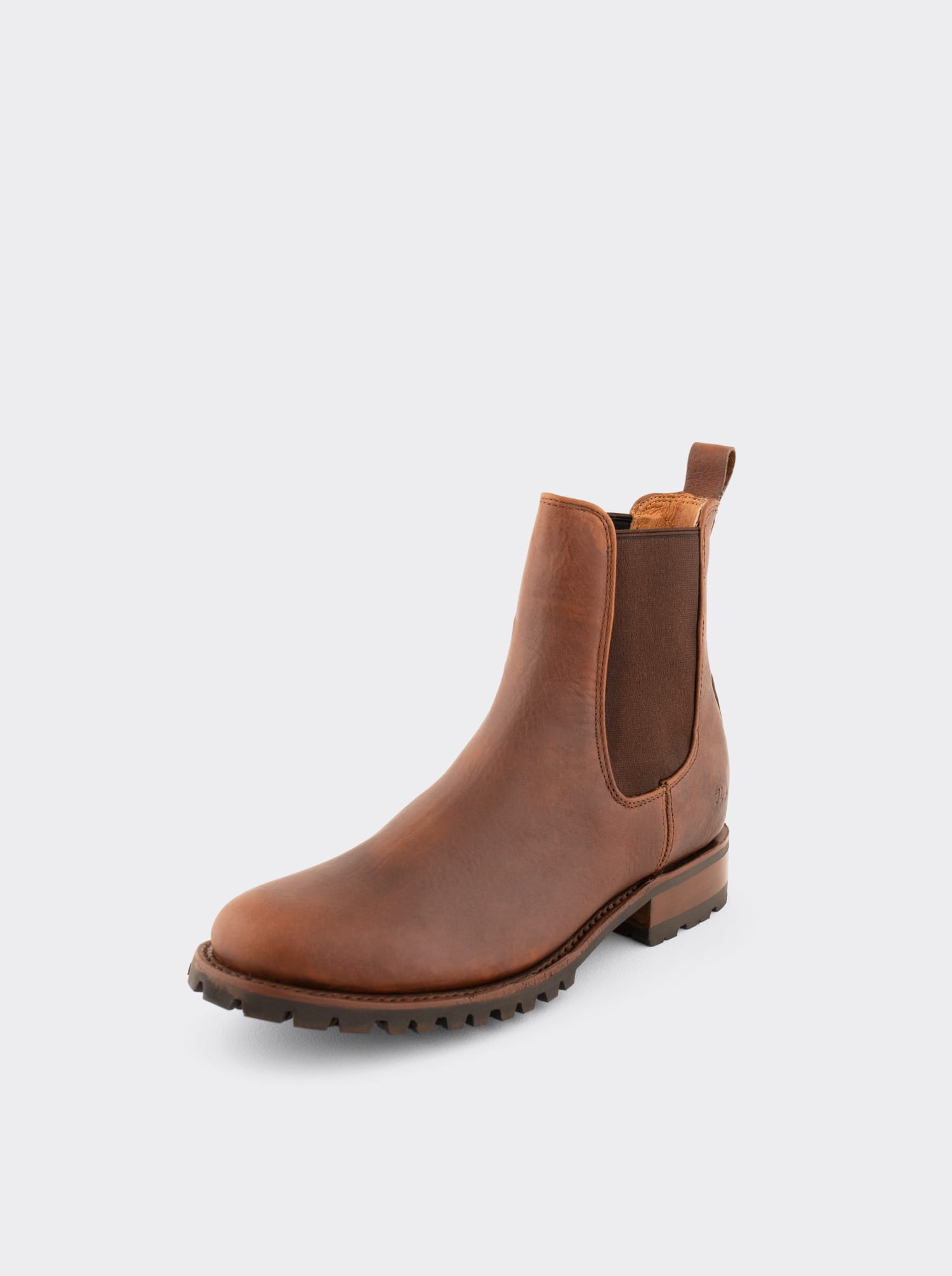 Men's Leather Chelsea Boot with Track Sole Ocher Bull Fight Sole Style 6206