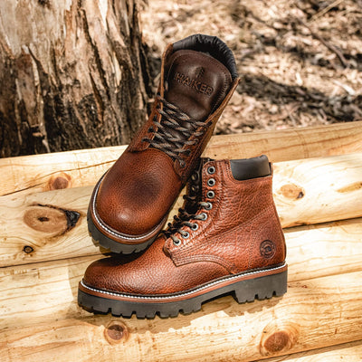 Men's American Bison Lace Up Extra Lightweight Boot Whiskey Color Style Haiker 2415