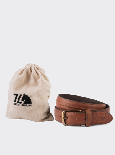 Thin Bull Fight Belt, Ochre, Style 12