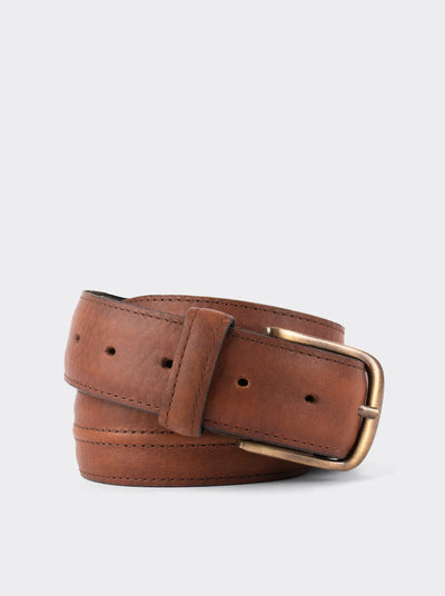 Thin Bull Fight Belt, Ochre, Style 12