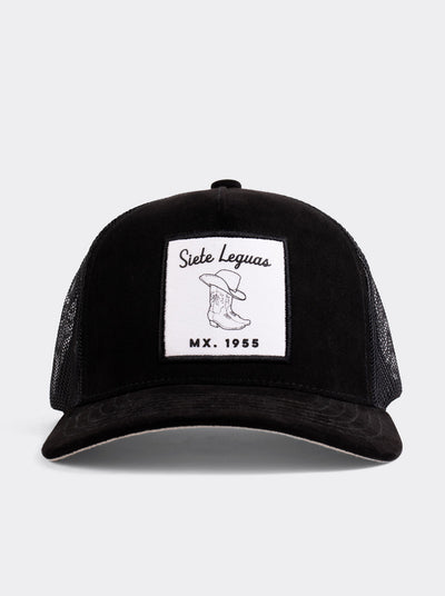 Siete Leguas Trucker Cap Cowboy Boot Black