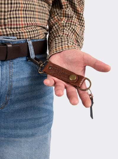 Siete Leguas Key chain in American Bison Whiskey