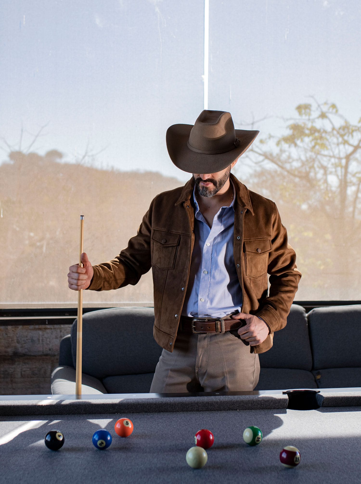 Sombrero Vaquero Unisex Estilo Texana 8 Segundos Lana Camel